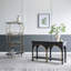 Console 47,2 x 15,7 x 31,9 po en bois noir avec accents dorés