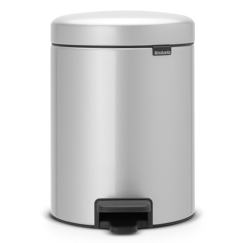 Brabantia NewIcon Soft Closing 20 Litre Pedal Bin, Metallic Grey