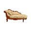 Fauteuil de princesse en bois brun 70,08 po style américain