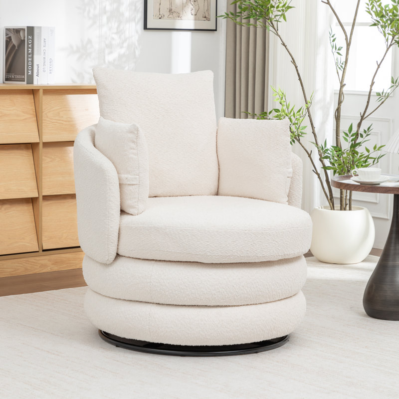 Chaise pivotante Ashyiah, Beige