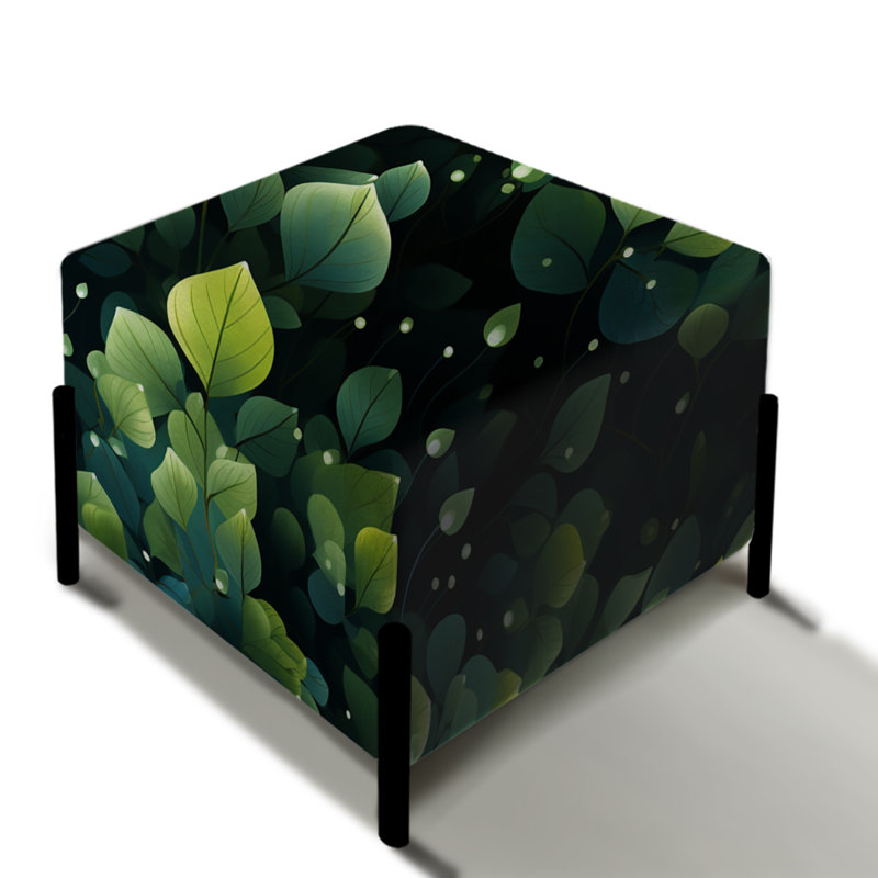 Green Wasabi Leaves Plants - Repose-pieds carré Plants