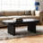 Modern Oval Fluted Coffee Table-1128256190