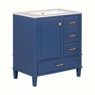 Modern Bathroom Cabinet with Sink Combo Set