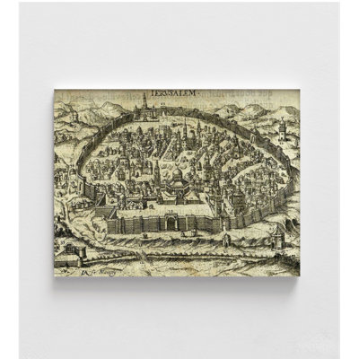 Ancienne carte, impression murale de la Bible, carte antique de Jérusalem, décor de maison Catholique, art mural de l’église, carte de la Bible, impression de carte de Terre Sainte