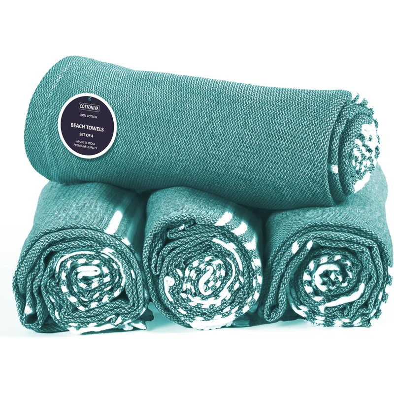 Meini Cotton Beach Towel, Green