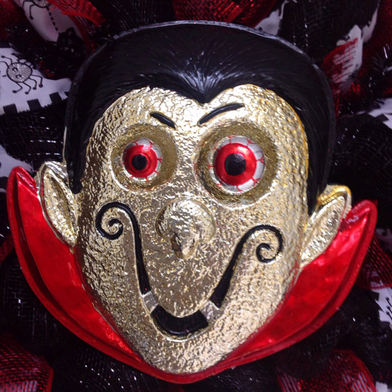 Couronne d'Halloween vampire avec yeux en mouvement