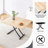 Modern Minimalist Multifunctional Lift Table With 0.8-Inch MFC Tabletop And Black Metal Legs, Can Be Used As Dressing Table, Coffee Table, Dining Table, And Office Desk.