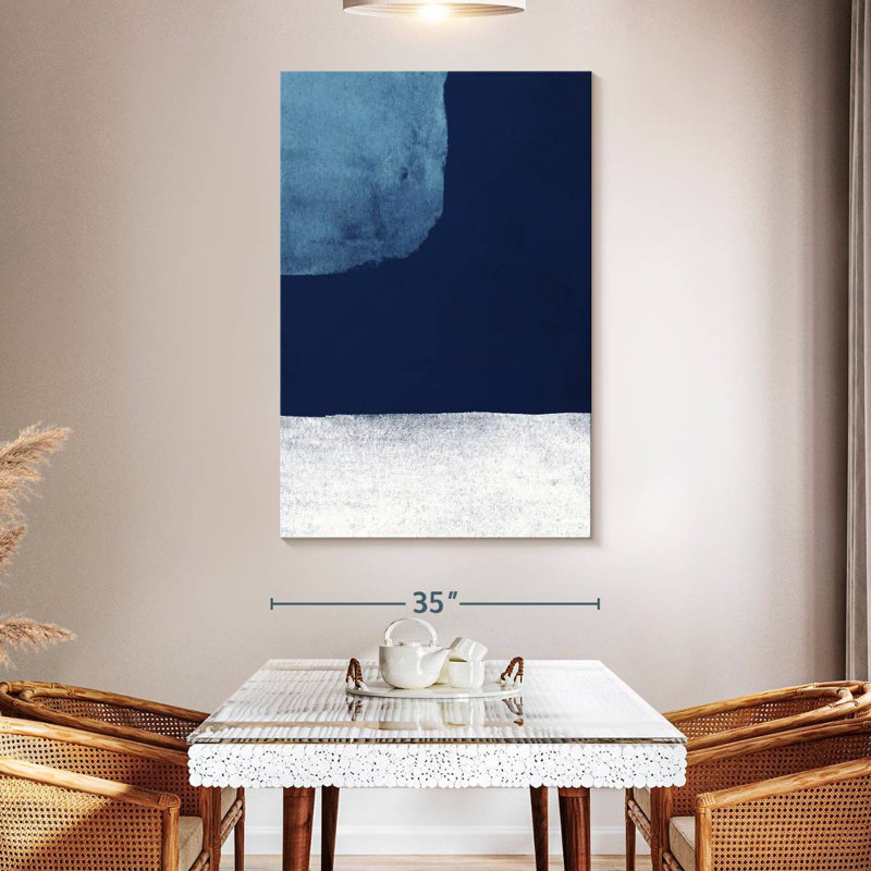 Avery Minimalist Blue Strokes I, 51" H x 34" W