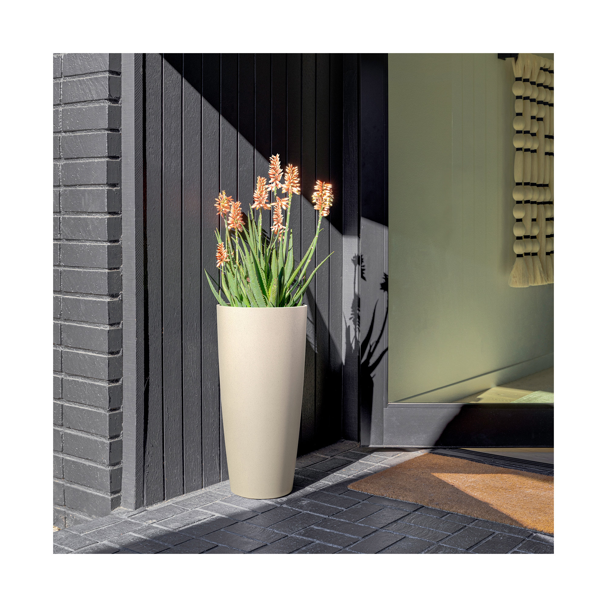 Mason Series Selena Planter, Sand, 1