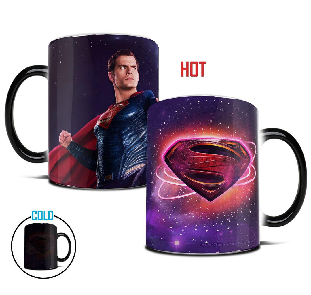 Justice League Superman Logo Morphing Mugs Heat-Changing Drinkware - 11oz Morphing Mugs