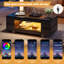 Lift Top Block Coffee Table with Storage