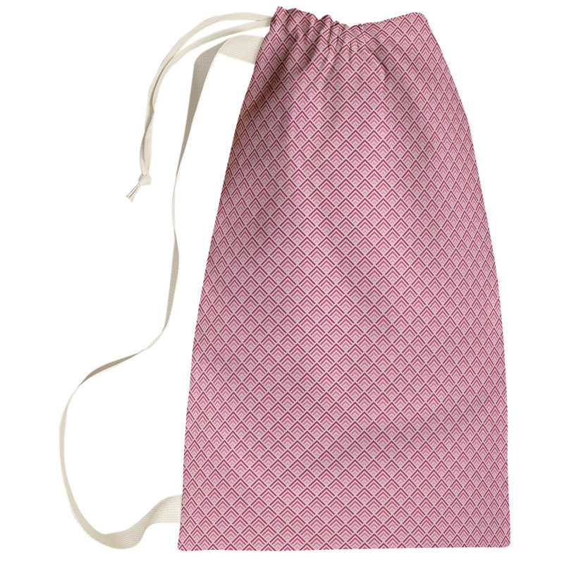 Sac à linge géométrique, Petit (H 64 po x l 20 po x P 1,5 po), Rose / Ombré