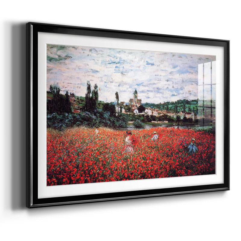 Coquelicot près de Vetheuil, 1879, reproduction d'art sur papier, Noir, H 27 po x l 39 po x P 1,5 po
