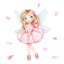 LUK children's bed with railing - Girl with wings-99936923