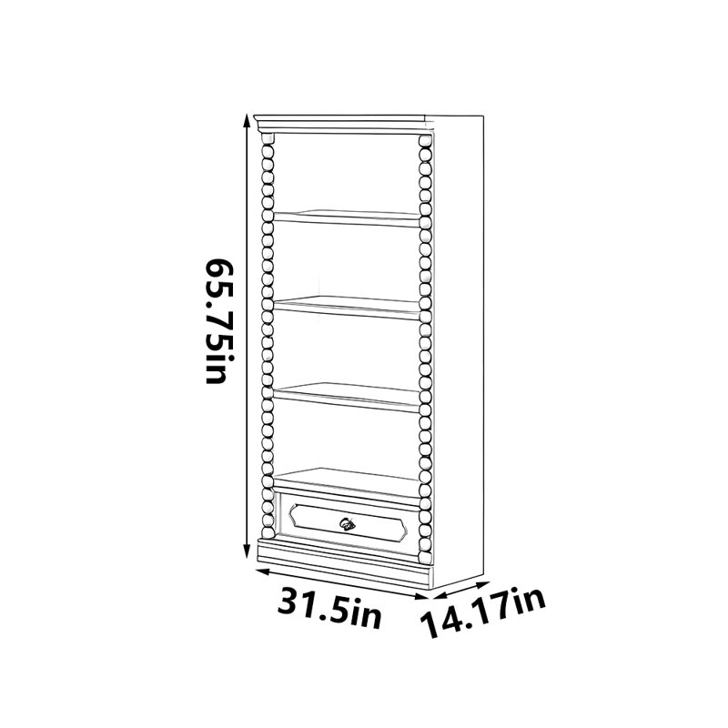 Loma, (4 tablettes) H 65,75 po x l 31,5 po x P 14,17 po