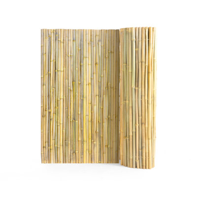 Natural Bamboo Privacy Fence Screen, Eco-Friendly Privacy Bamboo Slat Fence, 6 ft H x 16 ft L