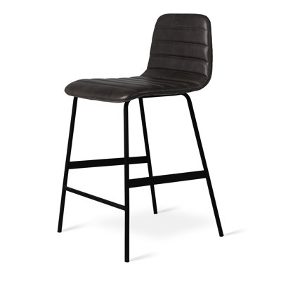 Upholstered Stool with Metal Frame