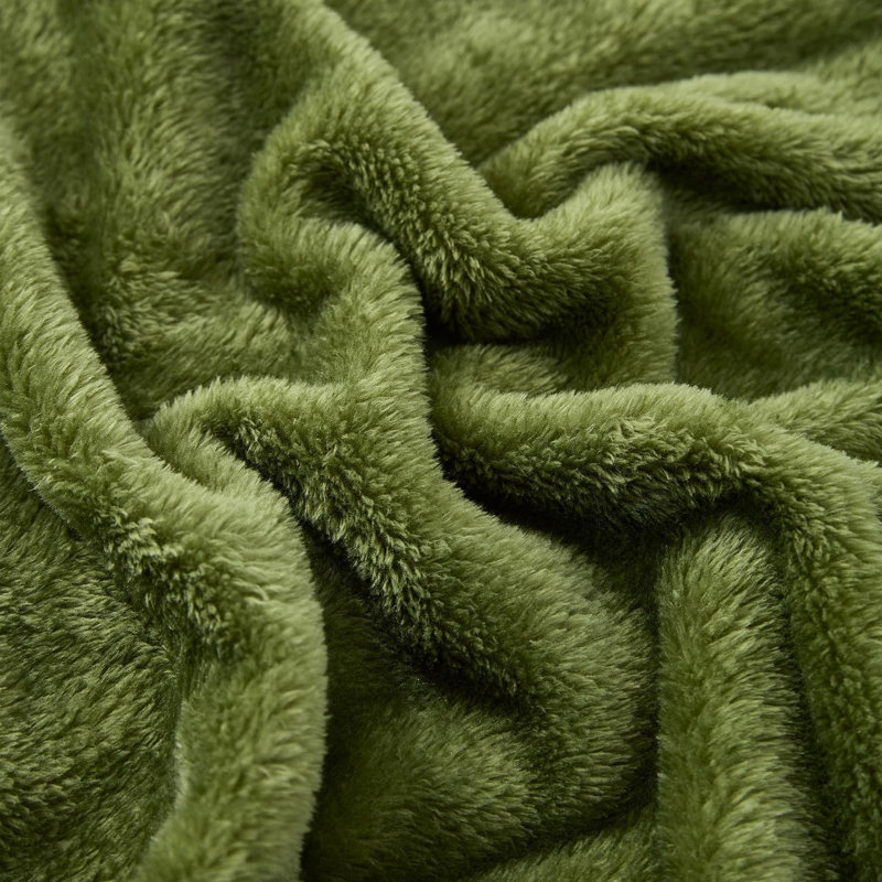 Other Items Plain Weave / Muslin Throw Blanket, Full/Double, Green