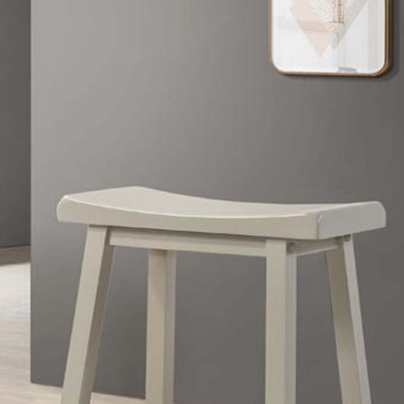 Set of 2 17.5"W Alfonso Backless Ergonomic Counter Height Stool, Counter Stool (24" Seat Height), Light Gray