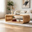 Table basse courbée moderne avec cadre ouvert et rangement ouvert-130040069
