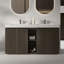60"  Double Bathroom Vanity with Solid Surface Top, Smoked Oak Brown -105076118-105079942-109252504