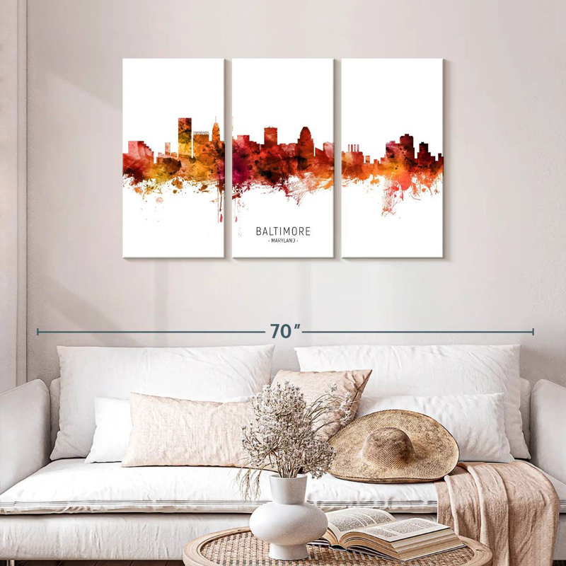 Rorry Baltimore Maryland Skyline III, 28" H x 45" W
