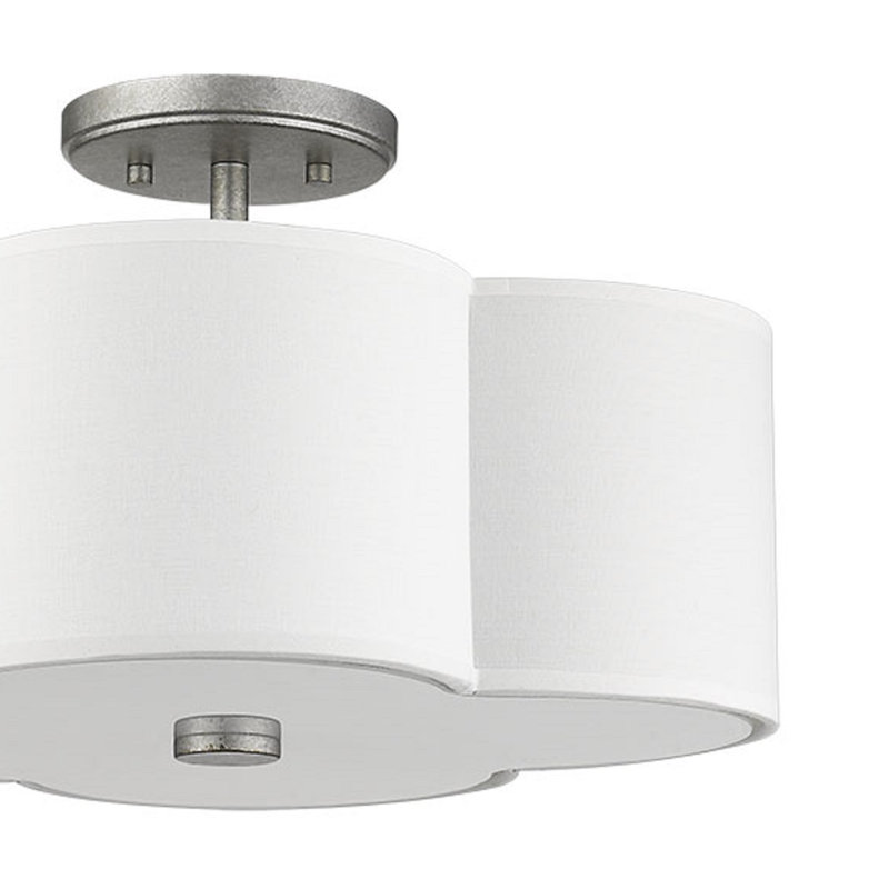 Paze Fabric Semi Flush Mount, Champagne Gold