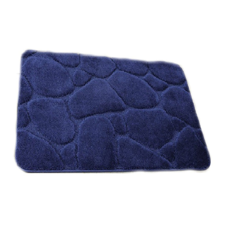 Hardcastle Non-Slip Bath Rug - Contour Mat - Lid Cover, Navy Blue