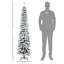 6-foot Tall Snow Flocked Artificial Christmas Tree, Slim Pencil Design With Realistic Branches And 395 Tips, Flame-retardant, Easy Assembly Storage, Style, Plastic Branches, Assembly, Lightweight