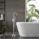 Single Handle Floor Mounted Tub Filler Trim with Hand Shower