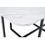 Table moderne à double texture - panneau de fibres à densité moyenne avec marbre et papier laqué à motif de bois, structure en métal noir robuste, table multi-usage 4 à 6 places pour la cuisine / coin repas / bureau à domicile