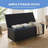 Modern Black Storage Ottoman Bench With Gold Legs