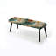 Banc rayé noir rembourré-135358818
