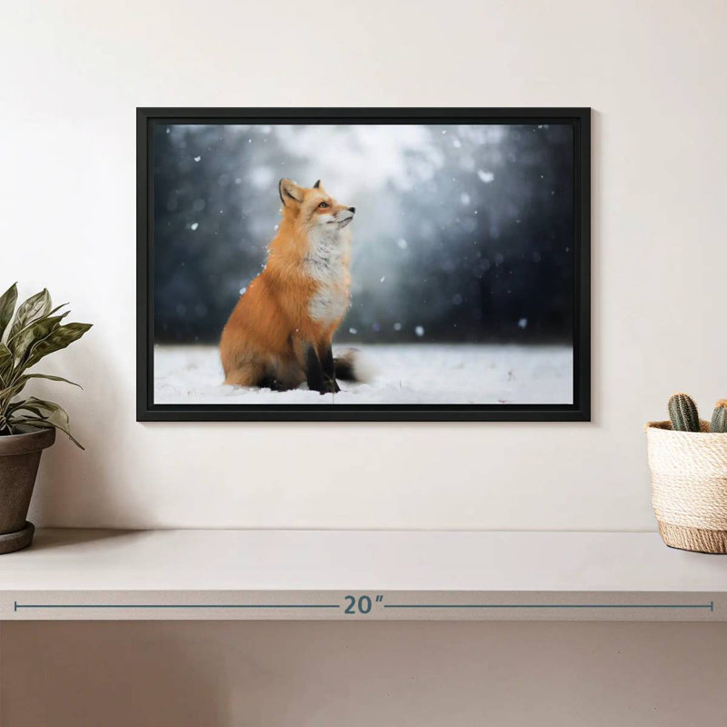 Dreamy Winter Fox, H 9 po x l 13 po