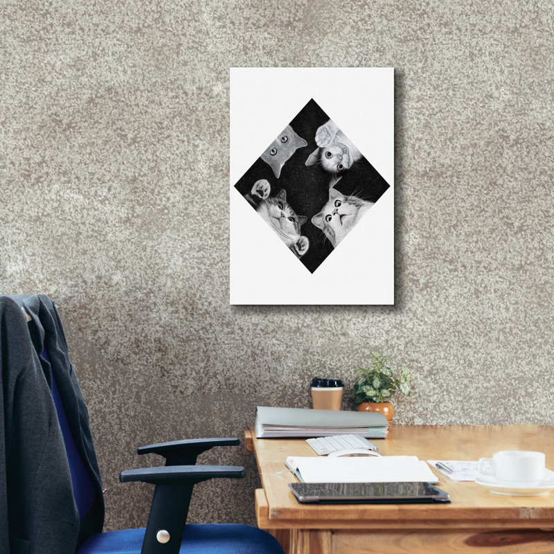 "Epic Graffiti" When You Are Kitten "par Tummeow, art mural sur toile, H 26 po x l 18 po x P 0,75 po