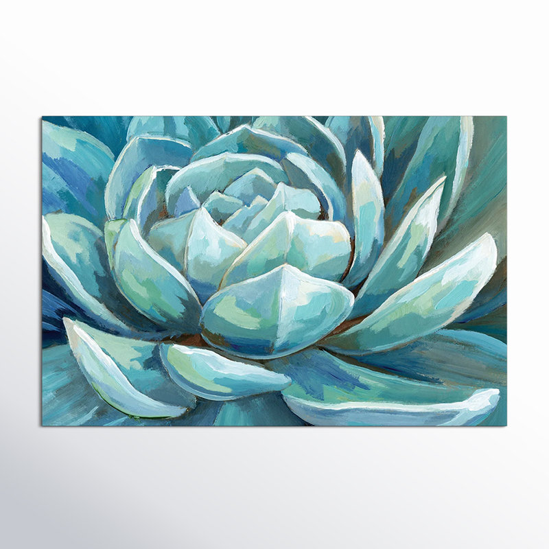 «Cerulean Succulent On Plastique / Acrylique» par Nan Print