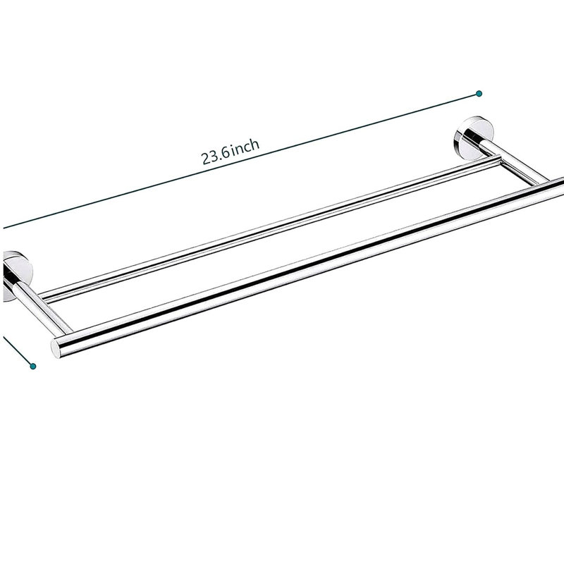 23.6'' Towel Bar Wall Mounted, Chrome