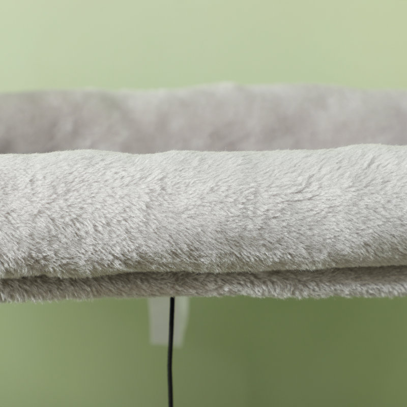 52 Inch Cat Tree with Scratching Posts, Cat Bed, Condo, Light Grey