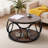 Carnforth 31.5" Round Coffee Table with 2-Tier Storage Shelves-833260530