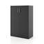 Bibliothèque de rangement en bois à 3 niveaux avec portes H 35,5 "Moduline-282909450