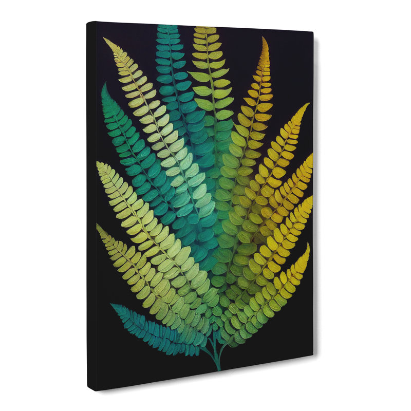 Pyles Fern Leaf Layers Vol.1 - Wrapped Canvas, 50cm H x 35cm W x 3cm D