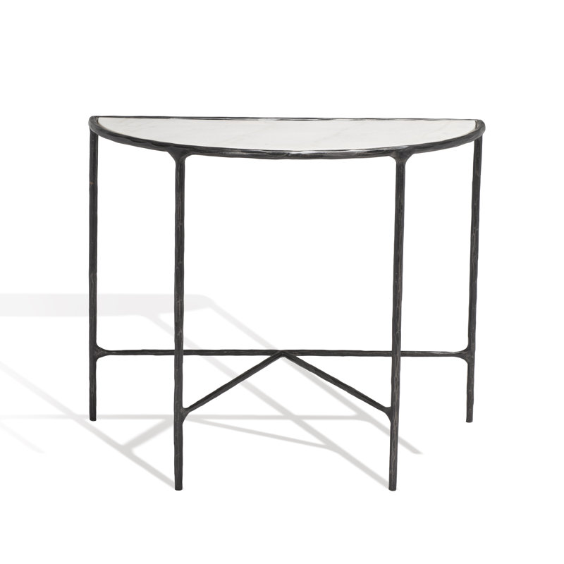 Console Evelynn, Marbre blanc, Noir, noir, noir, noir