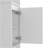 Eiffel Kitchen Pantry, Two External Shelves, Single Door Cabinet, Two Interior Shelves White -White