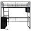 Lit mezzanine simple avec bureau et tablettes à DEL Led-2131277196