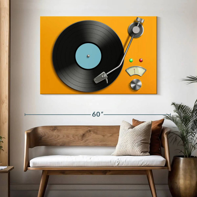 Abarca Retro Record Player, 32" H x 48" W