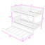 Lit superposé simple au-dessus de simple en bois avec lit gigogne simple en bois, peut être divisé en 2 lits individuels-1355529130