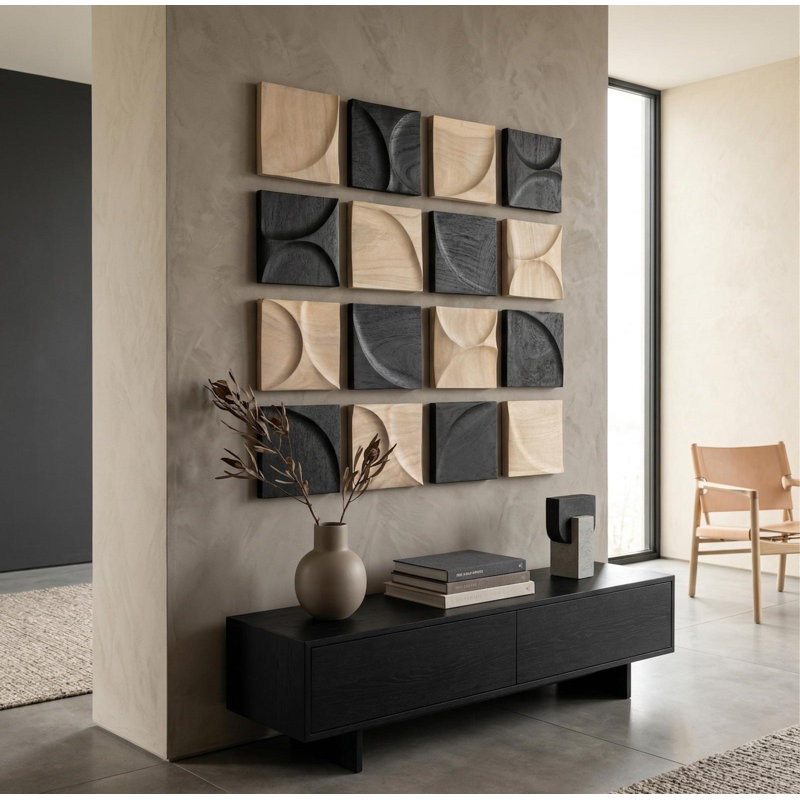 Curve Wall Tile, Arc, Black, Bleached