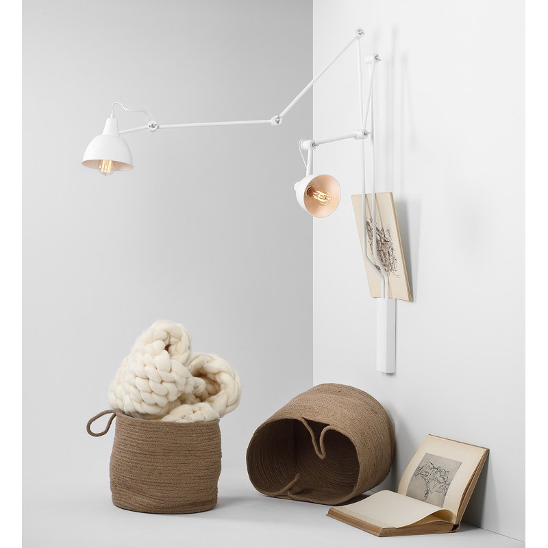 Ippolito Swing Arm Sconce, White