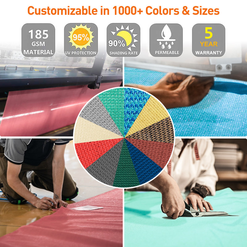 9'11" x 7' x 7' Triangle Shade Sail, Rust Red