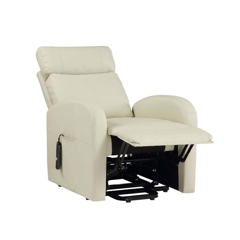 Ricardo Power Motion Recliner w/Lift, Beige Faux Leather, Beige